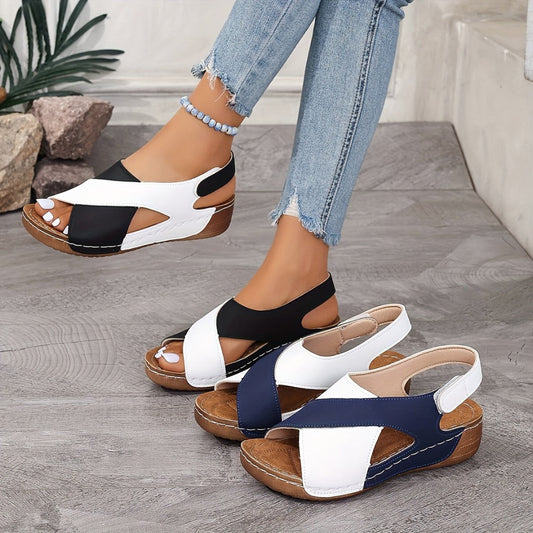 Melody® | Nieuwe modieuze sandalen in contrasterende kleur