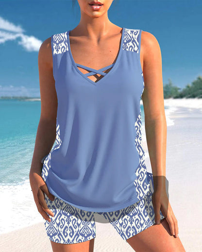 Victoria® | Tankini's met v-hals en geometrische print