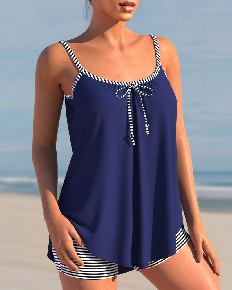 Andrea® | U-hals tankini's met streepjesprint