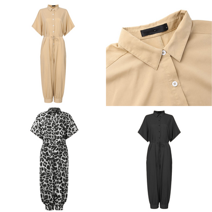 Zara® | Jumpsuit met knoopsluiting en kanten riem