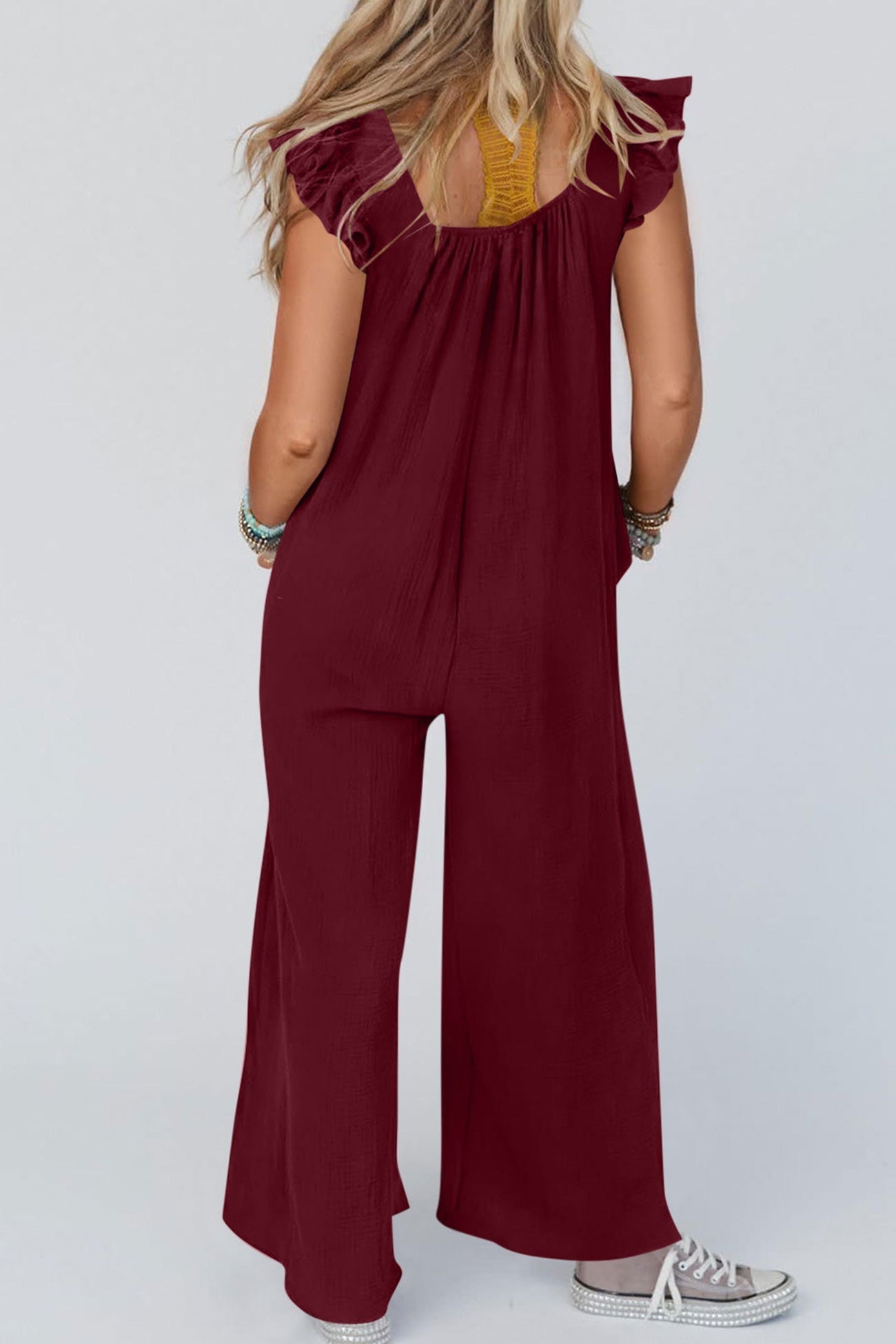 Ruby® Jumpsuits met Zakken met Ruches Mouwen