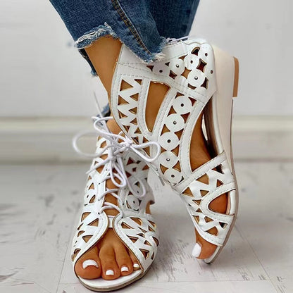 EDNA® | Zomerse lace up gladiator sandalen