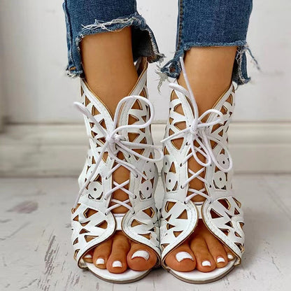 EDNA® | Zomerse lace up gladiator sandalen