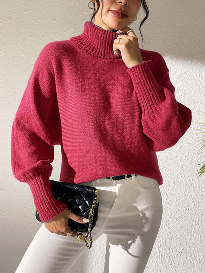 Sweaters- Women’s Solid Knitting Jumper – Warm Turtleneck Sweater for Winter- - Pekosa Women Fashion