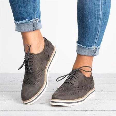 Lucille® | Veterschoenen Geperforeerde Oxfords Schoenen Grote Casual Schoenen