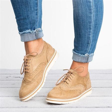 Lucille® | Veterschoenen Geperforeerde Oxfords Schoenen Grote Casual Schoenen