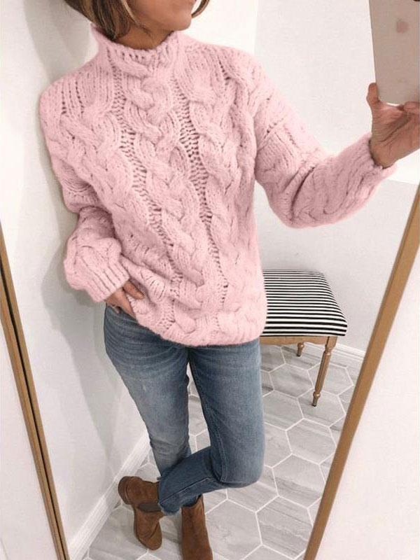 Women's Sweaters Cute Round Neck Long Sleeve Sweater - Cardigans & Sweaters - INS | Online Fashion Free Shipping Clothing, Dresses, Tops, Shoes - 19/11/2021 - 30-40 - Cardigans & Sweaters